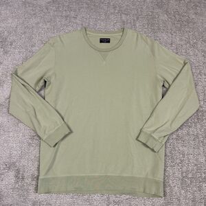 Goodlife Top Mens Large Green Terry Cloth Cotton Long Sleeve Shirt USA